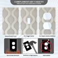 thumbnail image 3 of Yayeee Blank Wall Plate Cover 1-Gang 4.5"x2.7" Home Unused Decorative Outlet, Light Gray Pattern, 3 of 7