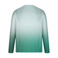 thumbnail image 3 of LNWUY Men's Plus Size Crew Neck Long Sleeve Pullover Gradient Contrast Color Quick Dry Athletic Workout Gym Breathable Sweatshirt Top Green M, 3 of 3