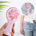 thumbnail image 2 of Summer Portable Handheld Mini Fans USB Battery Operated Small Hand Held Fan With 3 Speeds For Travel/camping/Outdoor/Home/Office, 2 of 5