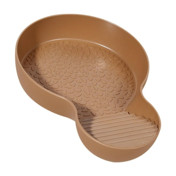 Bothyi Reptile Bathing Dish Pool Decorative for Pet Supplies Tortoises Semi Aquatic tan