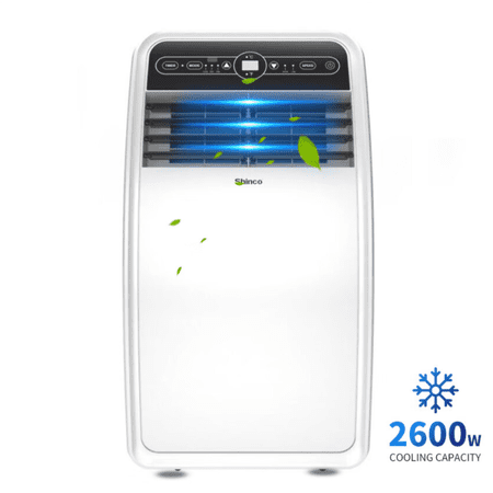 Shinco 8,000 BTU Portable Air Conditioner with Built-in Dehumidifier Function,Fan Mode, Quiet AC Unit Cools Rooms up to 200 sq.ft, LED Display, Remote Control, Complete Window Mount Exhaust Kit