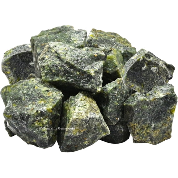 Green Jade Raw Crystals and Healing Stones (1 lb)