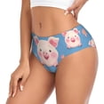 thumbnail image 2 of Balery Cute Pig Flowers Ropa Interior de Algodón para Mujer con Dibujo – Braguitas Cómodas y Elásticas, Estilo Clásico-Small, 2 of 6