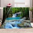 thumbnail image 2 of Mountain Waterfall Blanket Forest Trees Tropical Landscape Throw Gifts for Kids Girls Men Husband Wife Birthday Father''s Day Christmas Decor Soft Plush Throw Blanket Colorful 50"x60", 2 of 6