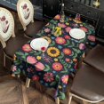 thumbnail image 2 of Pioneer Flower Floral Print Pattern Rectangle Tablecloth 60"x120", Waterproof Polyester Table Cloth, Wipeable Spillproof for Dining Camping Indoor Outdoor, 2 of 6