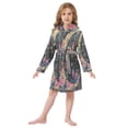 thumbnail image 2 of BZSMCE Bathrobes Belt Hooded Celestial Butterflies and Roses Creative Pattern, 2 of 8