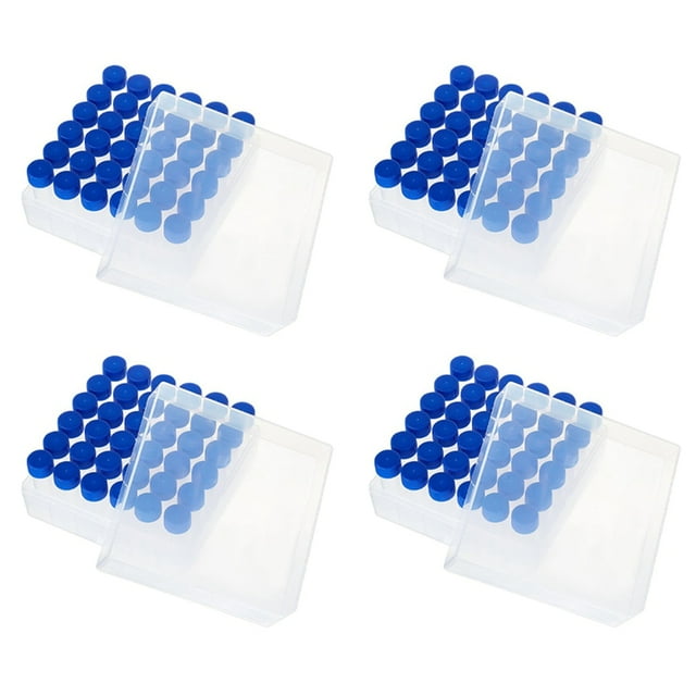 144Pcs 5Ml Tubes Plastic Vials with Screw Caps Small Sample Tubes Test Tubes with Storage Box for Lab Supplies,144 x freezing tubes 4 x plastic box