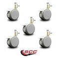 thumbnail image 2 of 3 Inch MRI Safe Casters with Brakes – 10mm Threaded Stem – Set of 5 – SCC, 2 of 2