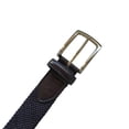 thumbnail image 4 of Ferrioni Cinturón Textil Trenzado Elástico Hombre Azul Café Hebilla Metal 34mm, 4 of 4