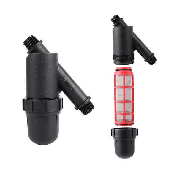 Drip Irrigation Pressure Regulator and Filter Kit with Backflow Preventer for 3/4 Inch Faucet Garden Hose Sprinkler System 25 PSI