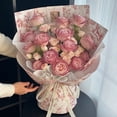 thumbnail image 2 of Nvzi Chennai paper thickened and easy to shape flower shop stone pattern flower bouquet packaging paper pleated paper hand kneaded packaging paper (powder), 2 of 5