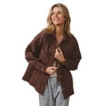 thumbnail image 3 of Garden Naked Quilted Wrinkle Gauze Long Sleeve Shacket, 3 of 5