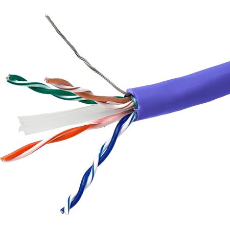 UPC: 0889028011072 | Monoprice Cat.6a FTP Network Cable – 1000 ft Category 6a Network Cable for Network Device – First End: Bare Wire – Second End: Bare Wire – Shielding – 23 AWG – Blue