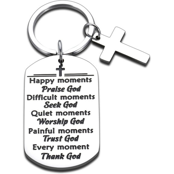 First Communion Gifts for Girls Fathers Day Christian Keychain for Male Female Inspirational Key Tags for Teen Boys Girls Birthday Christmas Easter Thanksgiving Baptism Gift for Faith Him Her