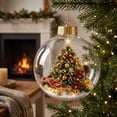 thumbnail image 4 of PoyoKee Christmas Decorations, Clear Acrylic Fillable Tree Balls, Hanging Christmas Ball Ornaments for Xmas Tree Home Holiday Wedding Party Decor, 4 of 8