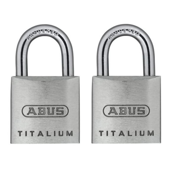 ABUS - 64TI/20mm TITALIUM™ Padlock Carded Twin Pack