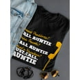thumbnail image 3 of Just Call Auntie Graphic Women Black T-Shirt, Female Large, 3 of 4