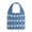 Blue(white heart), variant on Crochet Shoulder Bags for Women Summer Beach Tote Bag Boho Knitted Handbags (Green)