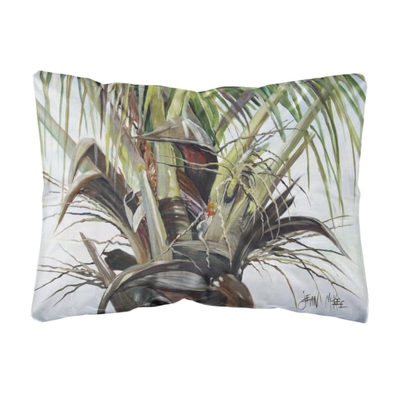 Carolines Treasures JMK1130PW1216 Top Palm Tree Canvas Fabric Decorative Pillow  12H x16W multicolor