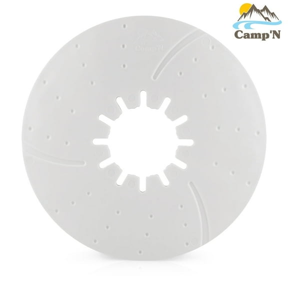 Camp'N 5th Wheel Lube Plate (White) 10 Inch 5th Wheel Hitch Lube Plate