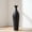 Black, variant on 23in Metal Tall Floor Vase - Slender Rustic Farmhouse Decor for Pampas Grass, Living Room, Fireplace