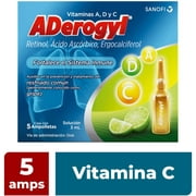 Aderogyl, 5 Ampolletas de 3ml, Vitaminas en Solucin