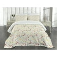 thumbnail image 3 of Ambesonne Abstract Quilted Bedspread Set 3 Pcs, Dot Swirls Retro Look, King Size, Multicolor, 3 of 5