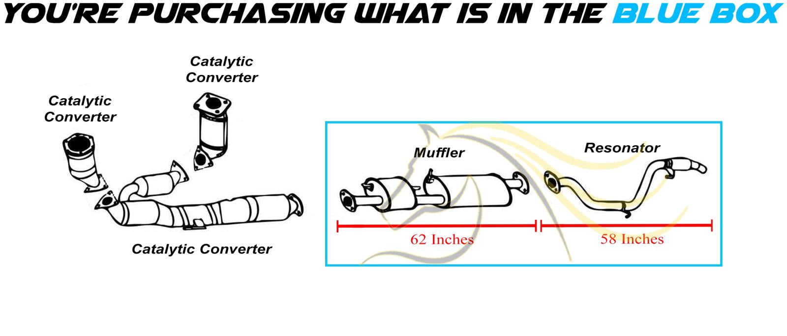 Northeastern Exhaust Muffler & Rear Resonator Pipe Kit Fits 2013-2020 Nissan Pathfinder 3.5L - Direct Fit | Stainless Steel | Includes Clamp & Gaskets
