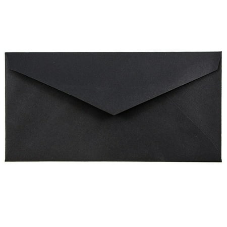 UPC: 0609465305066 | JAM Monarch Envelopes  3.9×7.5  1000/Carton  Black Linen