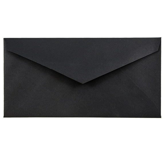 JAM Paper Monarch Envelopes, 3 7/8 x 7 1/2, Black Linen, 50 per Pack