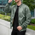 thumbnail image 2 of Men's Bomber Jacket Lightweight Water Resistant Windproof & Breathable Windbreaker with Pockets for Spring Fall & Outdoor Wear, 2 of 9