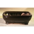 thumbnail image 1 of 6 x 5 x 2 in. Ceramic Bonsai Pot, Black - Rectangle, 1 of 1