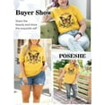 thumbnail image 6 of XCHQRTI Butterfly Graphic Plus T-Shirts Women Graphic Casual Shirt Floral Short Sleeve Tee, 6 of 8