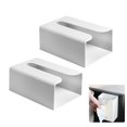 thumbnail image 5 of Dispensador de toallas de papel sin perforaciones con caja de pañuelos de pared, servilletero de plástico autoadhesivo, 2 piezas, 5 of 5
