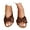Brown, variant on Slide Sandals for Women Slip on Flip Flops Bow Summer Slippers Cork Footbed Flats Shoes