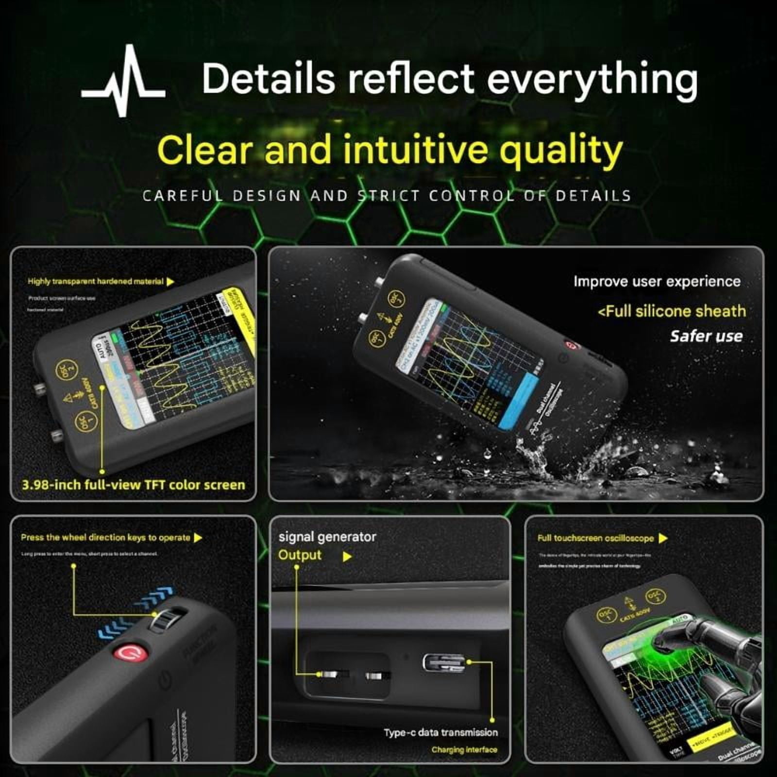 CEORPER 50MHz Digital Storage Oscilloscope With 480x320 Resolution Display