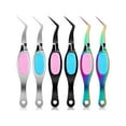 thumbnail image 3 of ruzhgo Tweezers Crafts Crossing Lock Stainless Steel Reverse Clamp Curved Nail Art Hair Tool for Decoration Electronics Laboratory Matte Matte, 3 of 6