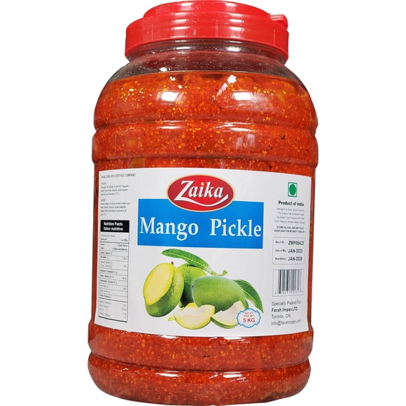 Zaika - Mango Pickle - 5kg - 1ct - Authentic Tangy & Spicy Traditional Achar (1ct)