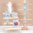 thumbnail image 5 of 140pcs 7 styles Castle Theme Paper Hair Clip Display Cards Hair Barrettes Jewelry Hair Shapes Sky Blue 7~10x3.8~10x0.04cm Hole: 5.6~20mm 20pcs/style, 5 of 6