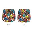 thumbnail image 5 of Lsque American Football Printed Women's Running Shorts with Liner Pockets,Elastic Quick Dry Workout Athletic Gym Yoga Shorts,Womens High Waist Shorts-Large, 5 of 9