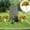 Yellow, variant on Ground Spike Outdoor Flower Vases Plastic Black 16.5 Inch Vases with Hollow Carved Design for Outdoor Memorial Decorations