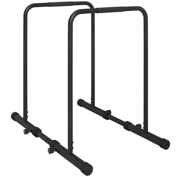 Push Up Bars Dip Station with Adjustable Height and Width for Home Gym