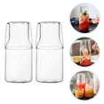 thumbnail image 2 of 2 Sets Bedside Water Carafe and Cup Glass Bedside Kettle Night Carafe Mouthwash Carafe with Cup, 2 of 9