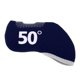 thumbnail image 5 of Fundas para cabezas de golf, protector de cabeza de putter de hierro para palos de golf con ventana transparente 50 grados azul marino, 5 of 7