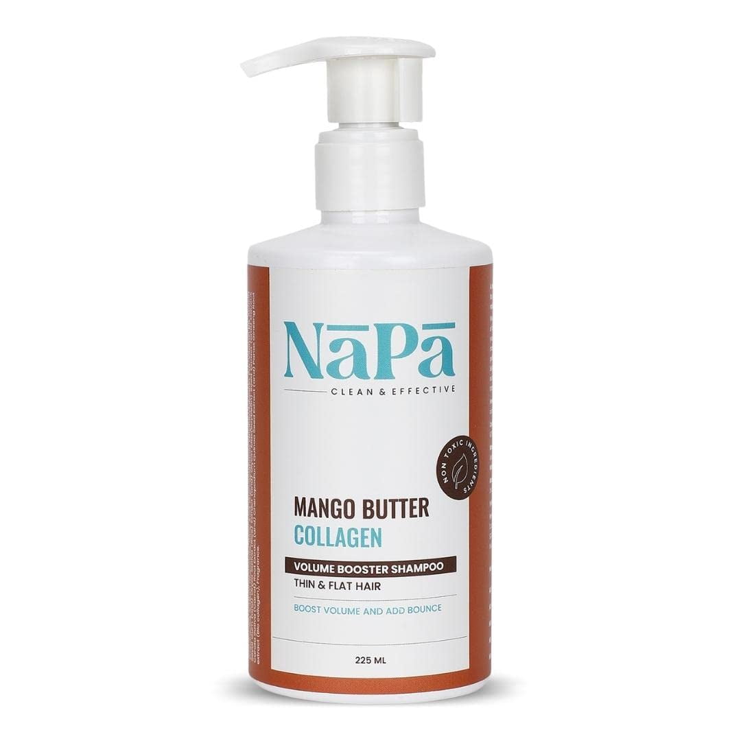Napa Volumizing Shampoo For Thin & Fine Hair (225Ml) Add Volume To Low Porosity Hair Keratin