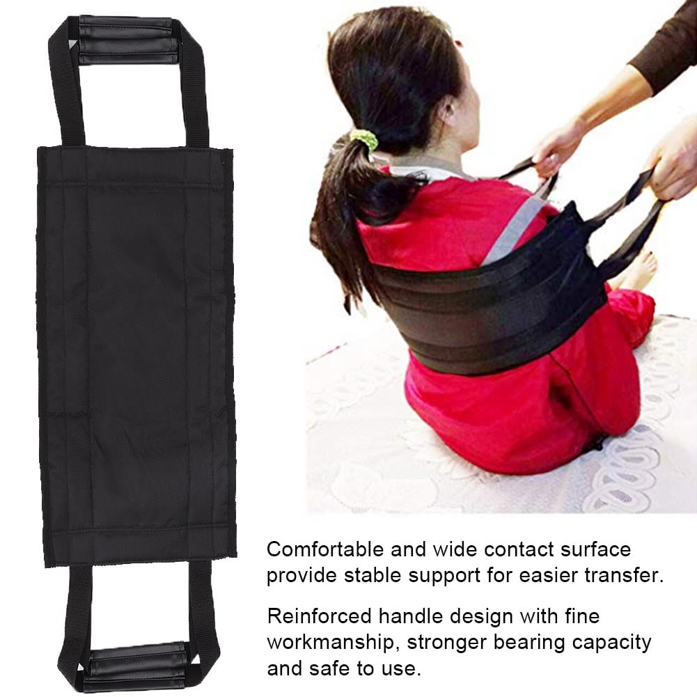 EECOO Elderly Transfer Belt,Black Elderly Patient Transfer Nursing Belt with Handles Transfer Assist Tool