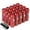 Red, variant on J2 Engineering LN-T7-003-125-RD J2 Engineering 7075 -T6 Forged Aluminum M12 x 1.25 20Pcs 60mm Height Open -End Lug Nut Set w / Socket Adapter Red