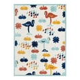 thumbnail image 3 of Unique Loom Belize Outdoor Collection Area Rug - Moho (7' x 10' Rectangle White/Navy Blue), 3 of 12