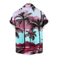 thumbnail image 6 of LMOIPLI Men's Hawaiian Shirts Short Sleeve Casual Floral Button Down Tropical Shirt Summer Holiday Beach Hawaii Shirts Light Blue XXXXXL, 6 of 6