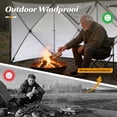thumbnail image 5 of 4-Panel Camping Wind Screen with Mesh Window, Portable Outdoor Wind Barrier for Beach, Garden, Patio, Backyard & Camping, 5 of 6